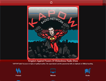 Tablet Screenshot of kapowradioshow.com